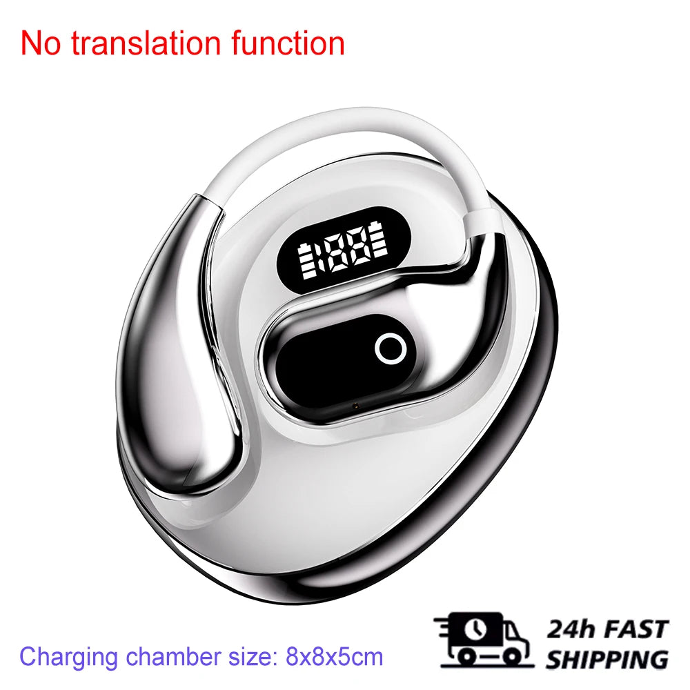AI Two-Way Real-Time Translator Earbuds – Wireless Bluetooth 5.3 Smart Voice Headphones with 144 Languages & Accents for Travel, Business, and Global Communication