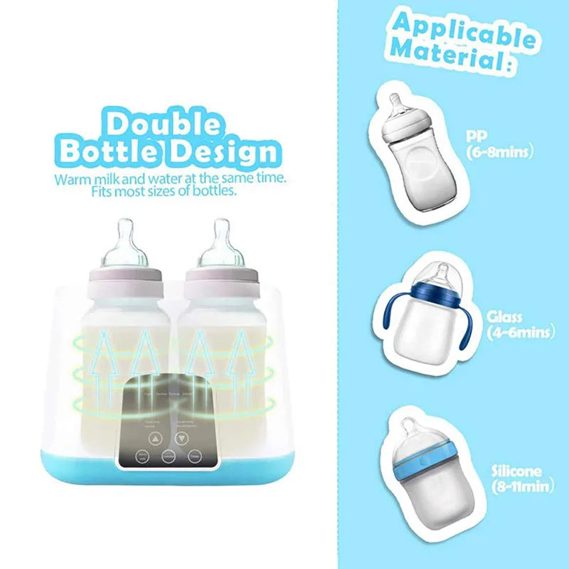 **Aquecedor e Esterilizador de Mamadeira 2 em 1 Automático – Inteligente, LED, Seguro e Rápido