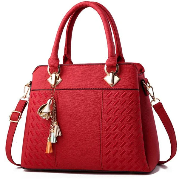 Gusure Luxury Embroidered Handbag – Women's Large Capacity Shoulder & Crossbody Bag with Tassel