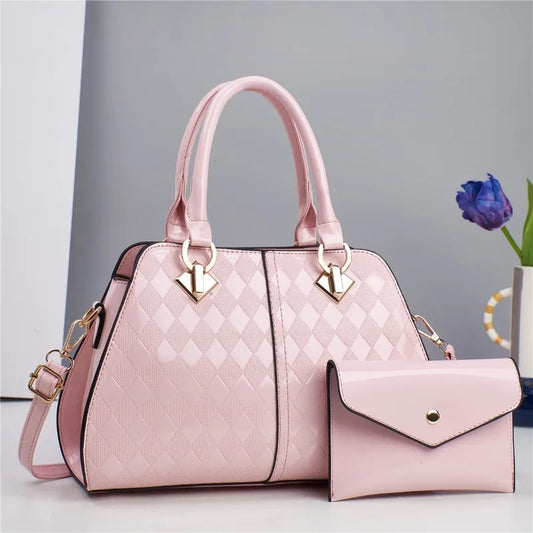 Luxury Brand Designer Women's Handbag – Large Capacity Shoulder Bag with Classic Diamond Pattern