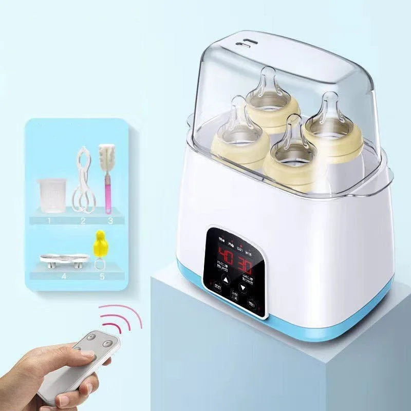 **Aquecedor e Esterilizador de Mamadeira 2 em 1 Automático – Inteligente, LED, Seguro e Rápido