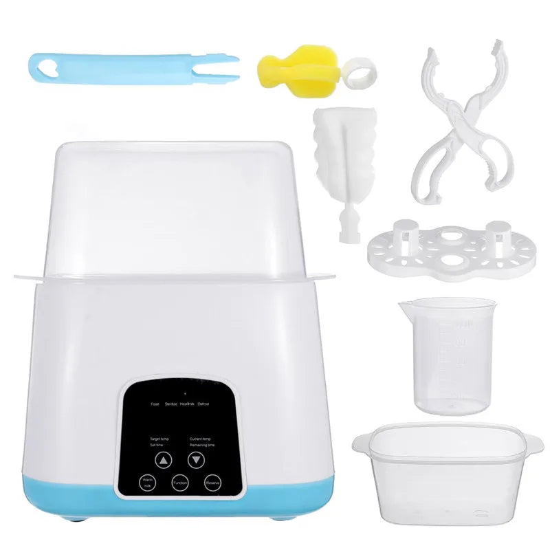 **Aquecedor e Esterilizador de Mamadeira 2 em 1 Automático – Inteligente, LED, Seguro e Rápido