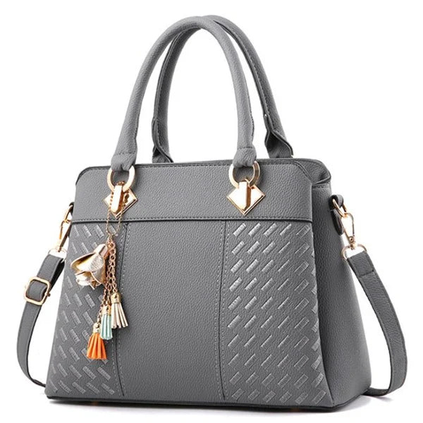 Gusure Luxury Embroidered Handbag – Women's Large Capacity Shoulder & Crossbody Bag with Tassel
