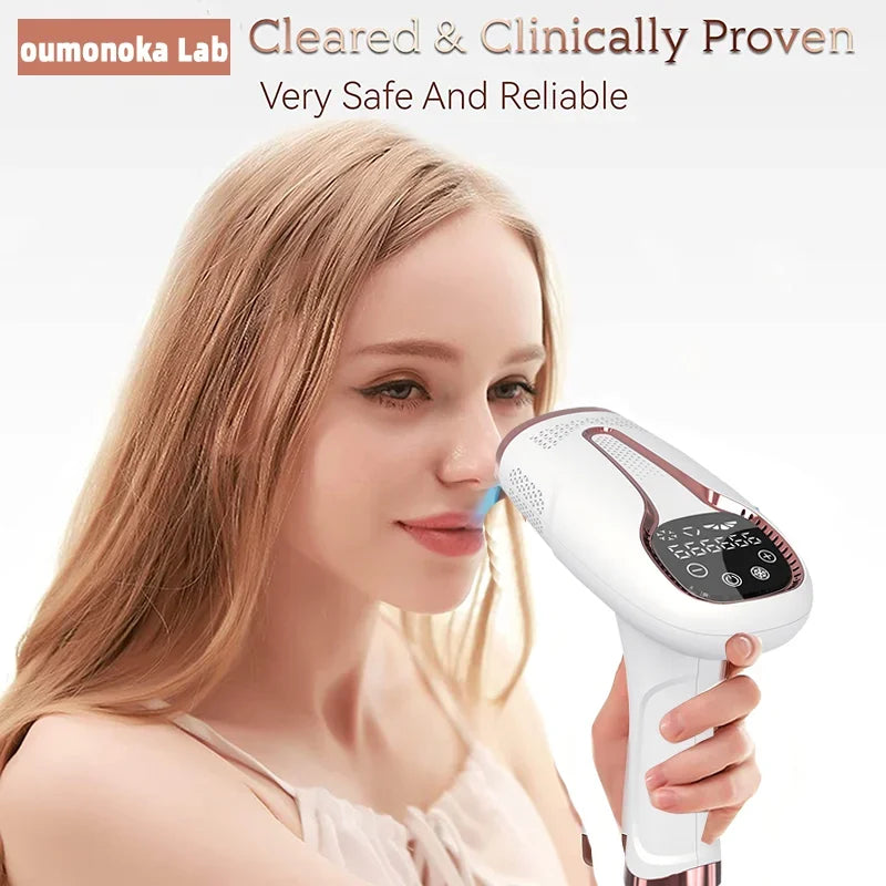 "Aparelho de Depilação Profissional IPL/Laser para Uso Caseiro – Resultados Permanentes e Indolores para Mulheres e Homens"