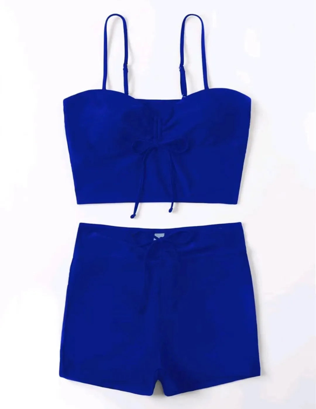 Women's 2025 Stylish Drawstring Swimsuit – High Waist Two-Piece