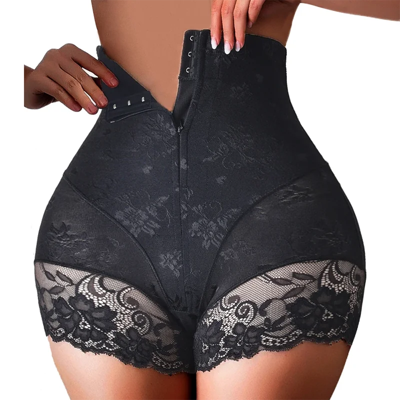 Short & Impactful   > YBFDO Women's High Waist Shaper Shorts with Front Zipper | Tummy Control Shapewear
