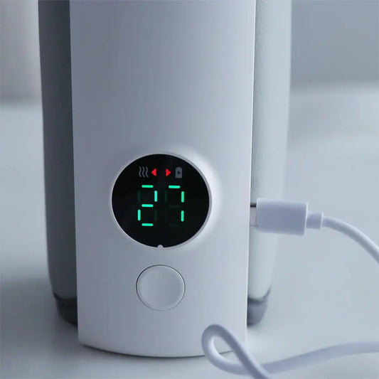 "Aquecedor Portátil de Mamadeira USB - 6 Temperaturas, Rápido e Seguro para Viagens + Manga Térmica Grátis