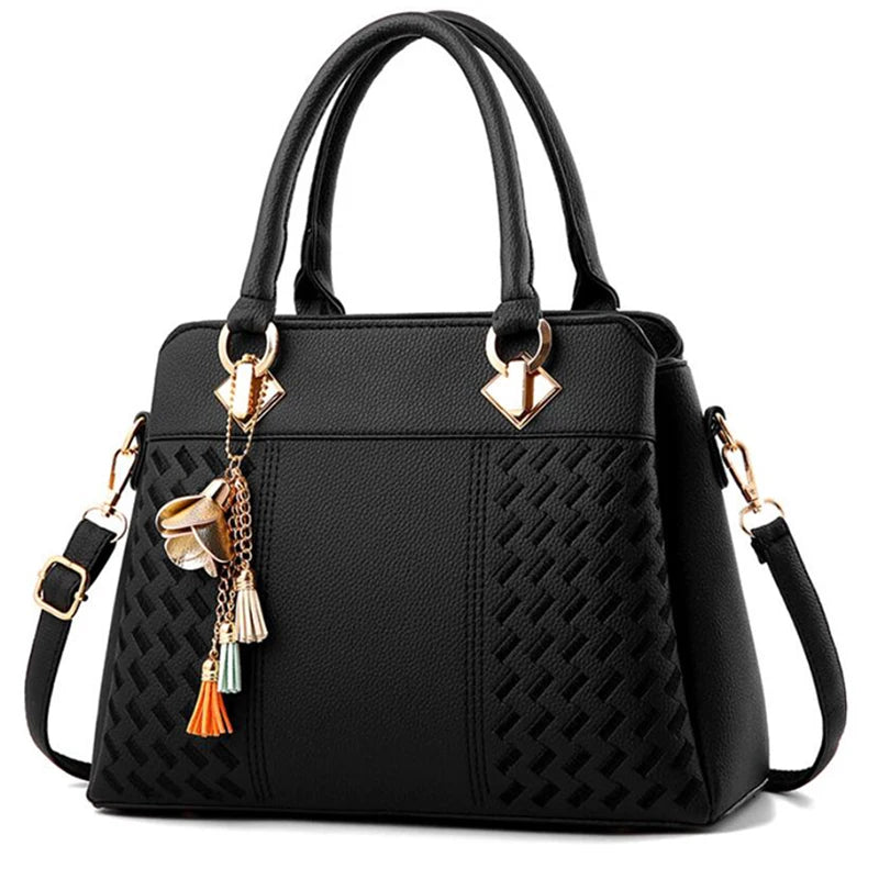 Gusure Luxury Embroidered Handbag – Women's Large Capacity Shoulder & Crossbody Bag with Tassel