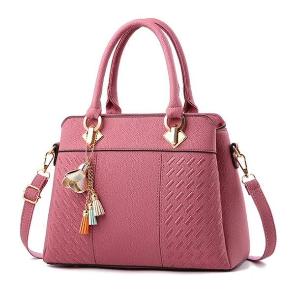 Gusure Luxury Embroidered Handbag – Women's Large Capacity Shoulder & Crossbody Bag with Tassel