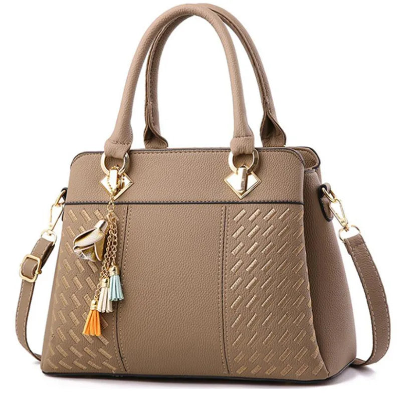 Gusure Luxury Embroidered Handbag – Women's Large Capacity Shoulder & Crossbody Bag with Tassel