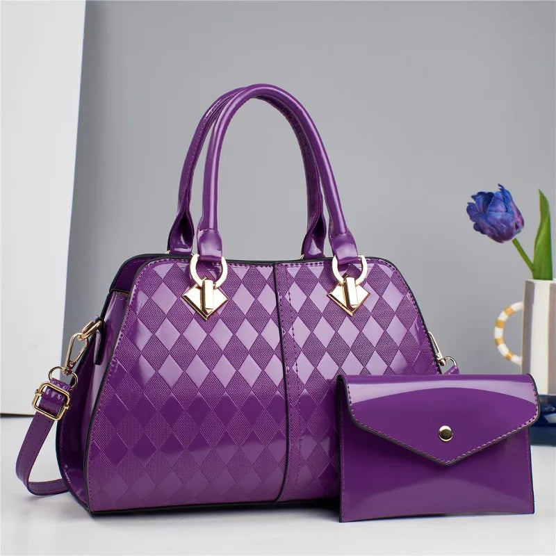 Luxury Brand Designer Women's Handbag – Large Capacity Shoulder Bag with Classic Diamond Pattern
