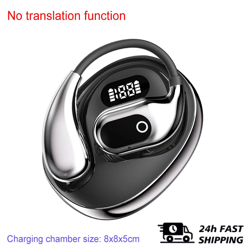 AI Two-Way Real-Time Translator Earbuds – Wireless Bluetooth 5.3 Smart Voice Headphones with 144 Languages & Accents for Travel, Business, and Global Communication