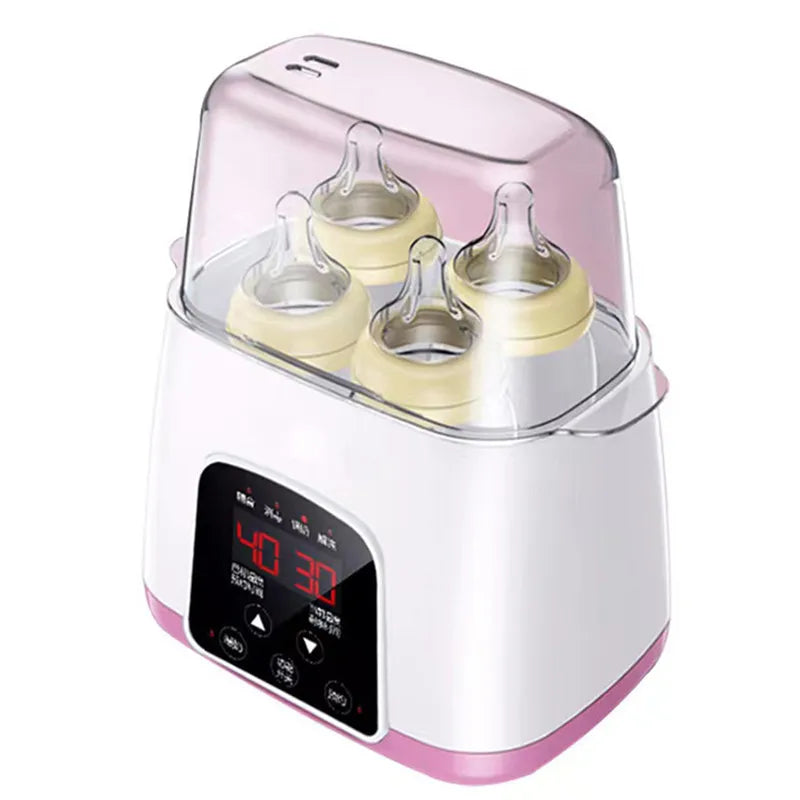**Aquecedor e Esterilizador de Mamadeira 2 em 1 Automático – Inteligente, LED, Seguro e Rápido