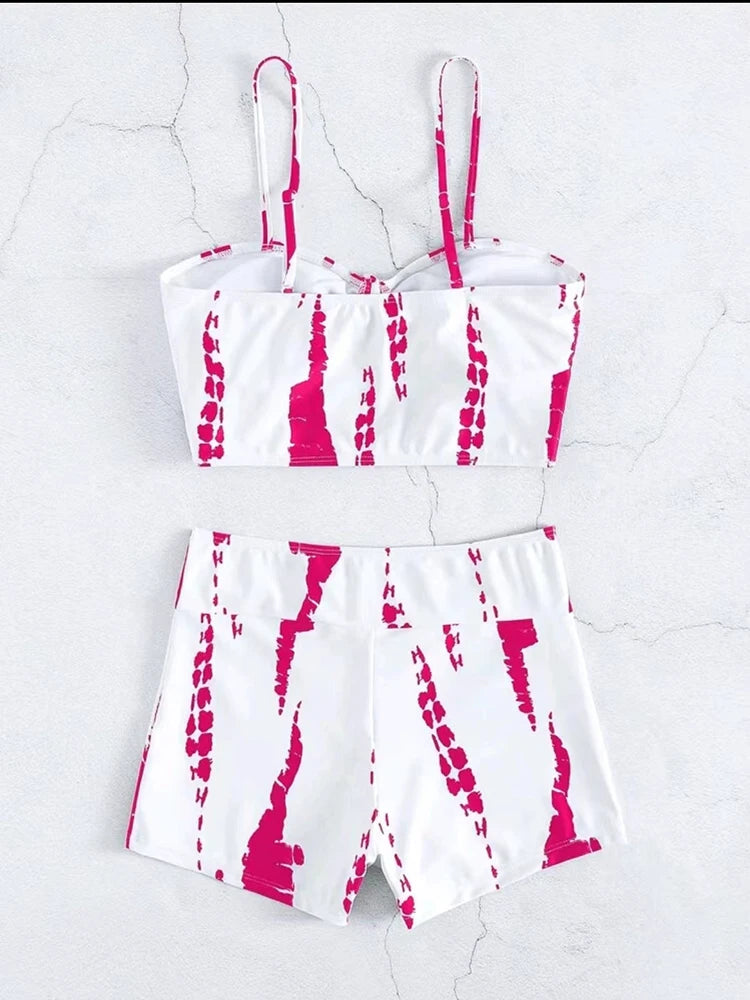 Women's 2025 Stylish Drawstring Swimsuit – High Waist Two-Piece